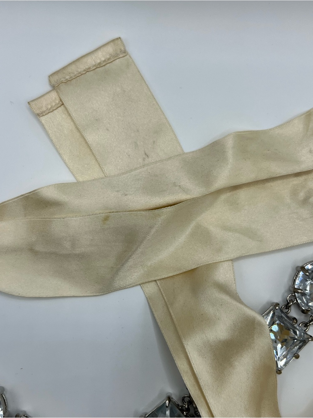 Kate Spade Satin Ribbon Crystal Collar Necklace - Picture 5 of 5